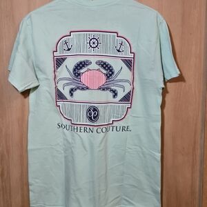 Southern Couture Mint Green Crab Graphic Tee